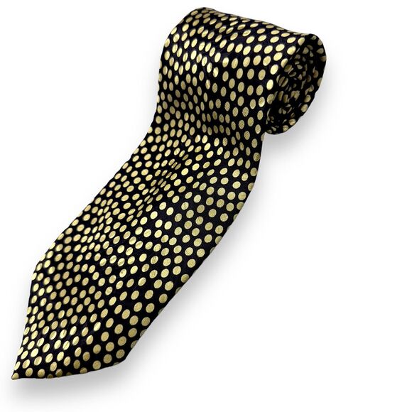 Alta Moda Cervino Mens 100% Silk Dress Tie Made in Italy Polka Dot 62"‎ 3 3/4" - Picture 1 of 11